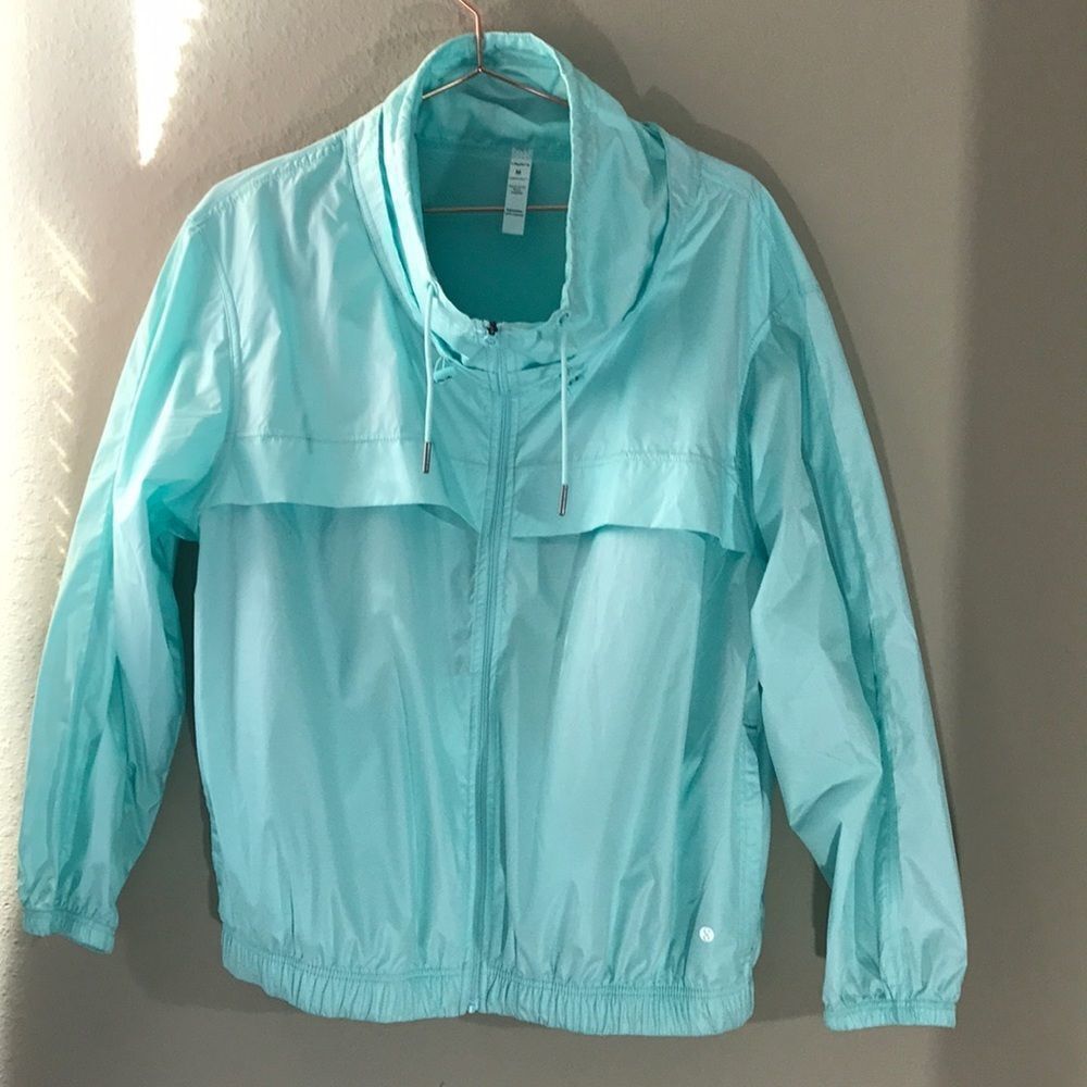 NWOT layer 8 windbreaker tunnel neck zip up‎